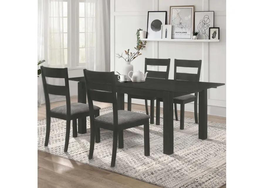 Jakob 5-piece Rectangular Dining Set Grey and Black