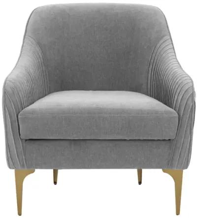 Serena Gray Velvet Accent Chair