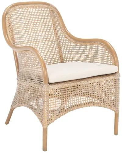 CHARLIE RATTAN ACCENT CHAIR W/ CUSHION