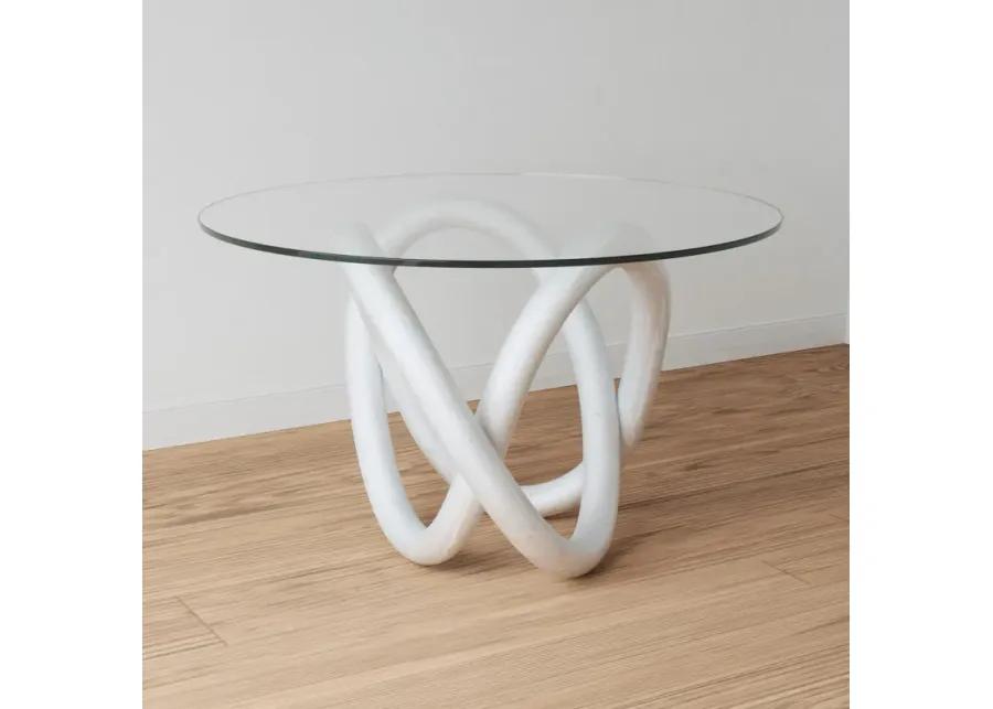 Knotty Dining Table - White