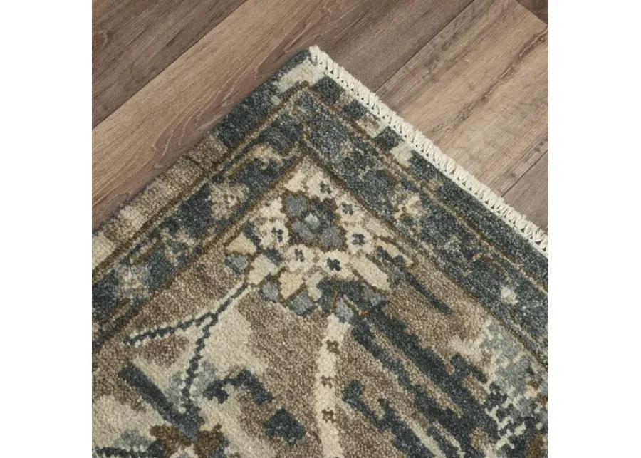 Ashton Beige  Hand Spun Wool/Tencel 6' x 9' Rectangle Rug