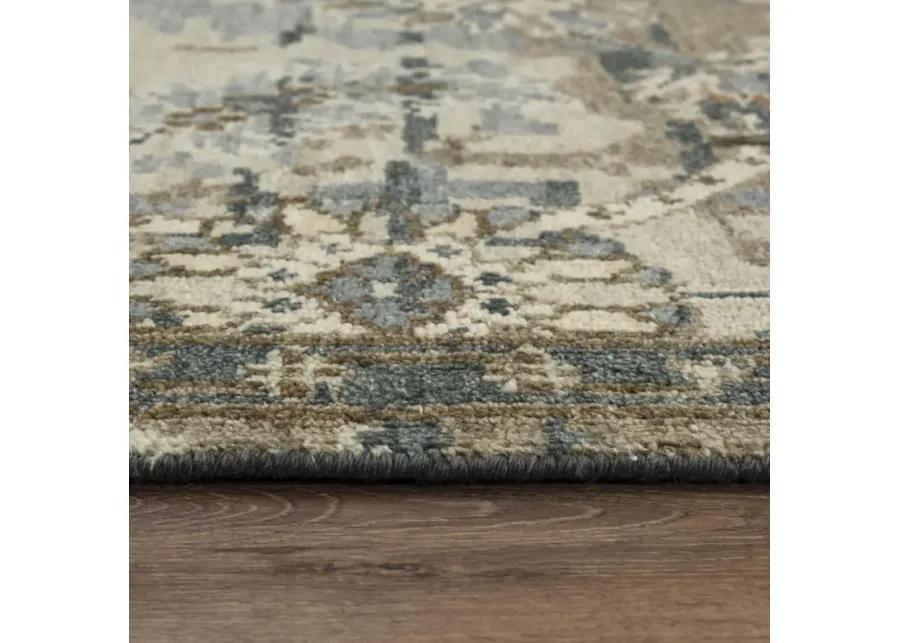 Ashton Beige  Hand Spun Wool/Tencel 6' x 9' Rectangle Rug