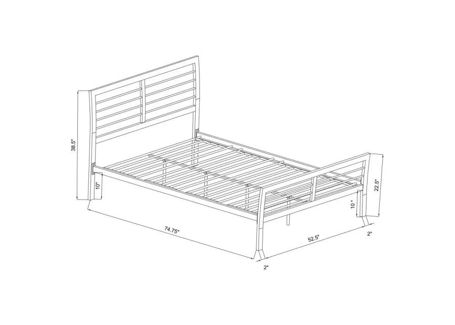 Cooper Full Metal Bed Silver