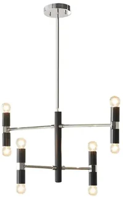 INK+IVY Gardham Black/Silver 8-Light Sputnik Sphere Chandelier