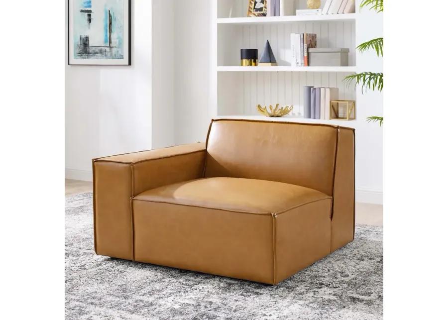 Restore Left-Arm Vegan Leather Sectional Sofa Chair