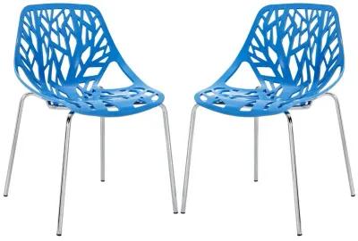 Stencil Dining Side Chair Plastic Set of 2