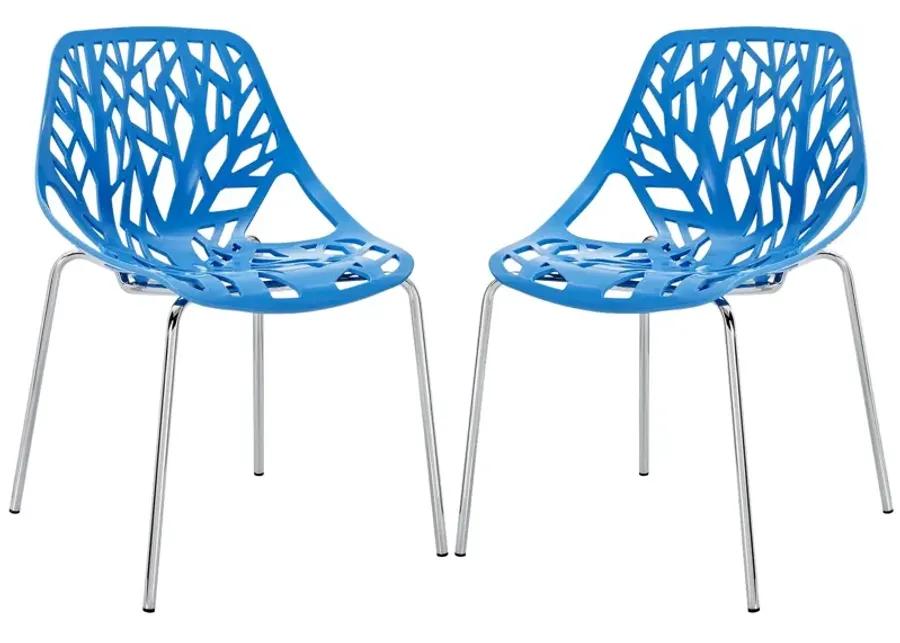 Stencil Dining Side Chair Plastic Set of 2