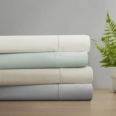 Madison Park 300 Thread Count Organic Cotton Taupe Deep Pocket Sheet Set