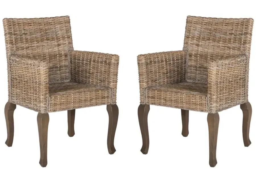 ARMANDO 18''H WICKER DINING CHAIR - Set of 2