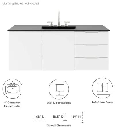 Vitality 48" Single Sink Bathroom Vanity