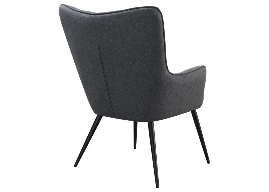 Isla Upholstered Flared Arms Accent Chair with Grid Tufted