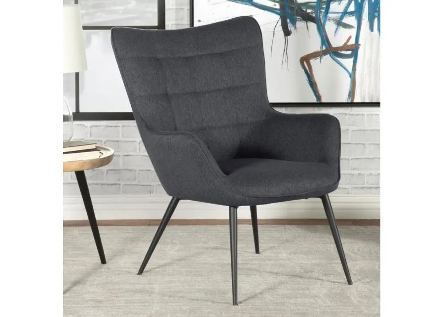 Isla Upholstered Flared Arms Accent Chair with Grid Tufted