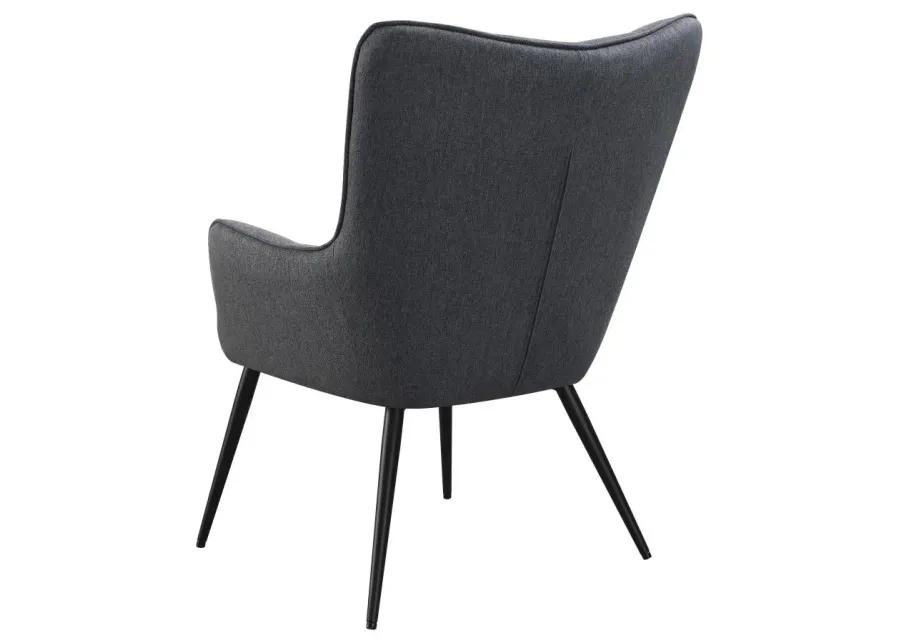 Isla Upholstered Flared Arms Accent Chair with Grid Tufted