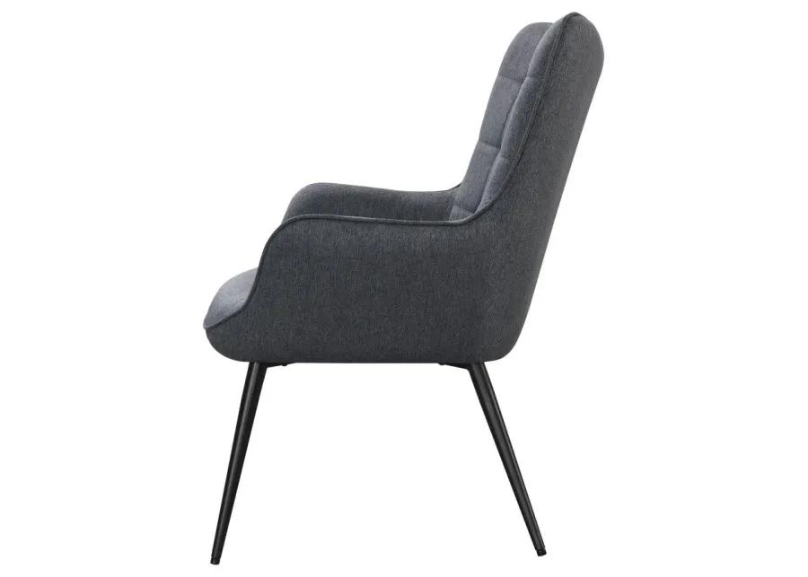 Isla Upholstered Flared Arms Accent Chair with Grid Tufted