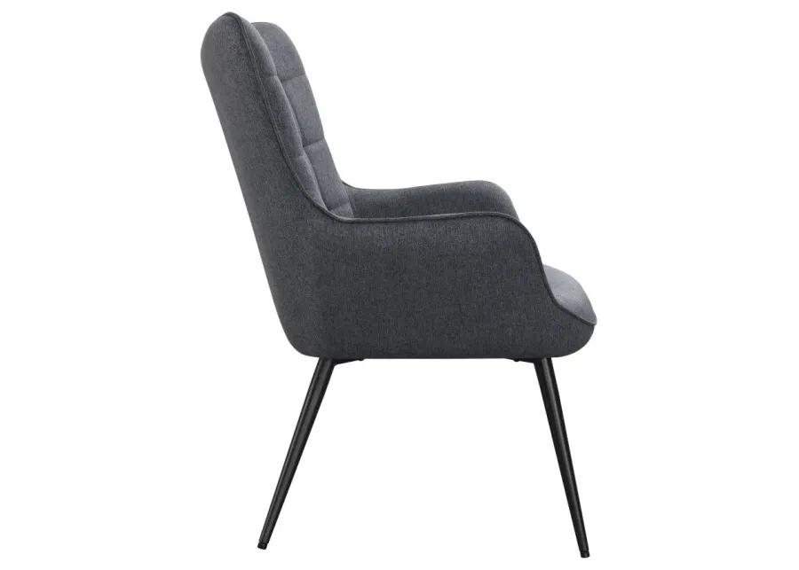 Isla Upholstered Flared Arms Accent Chair with Grid Tufted