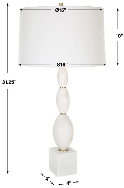 Regalia White Marble Table Lamp