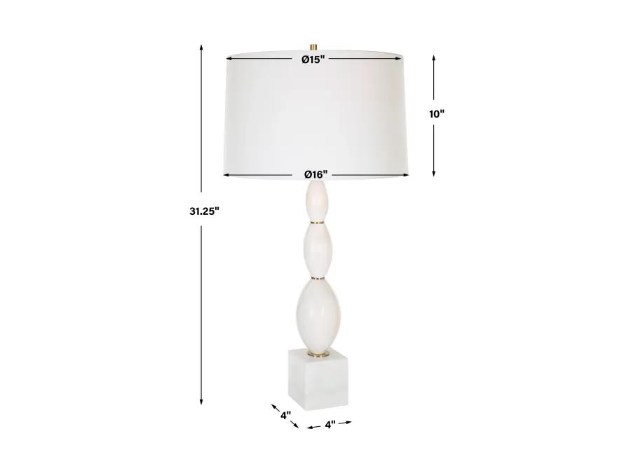 Regalia White Marble Table Lamp