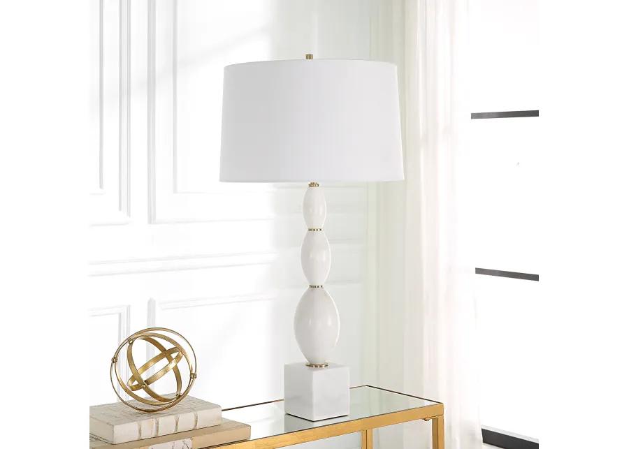 Regalia White Marble Table Lamp