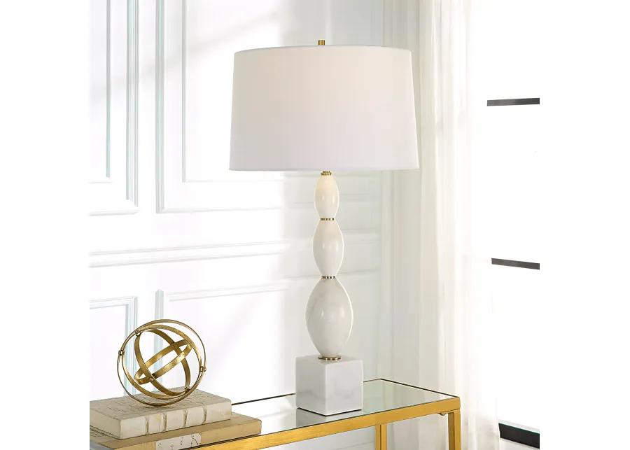 Regalia White Marble Table Lamp