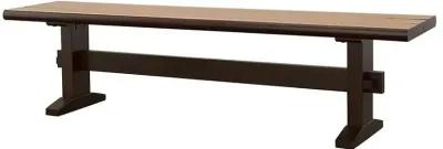 Abbeville Trestle Bench Natural Honey And Espresso