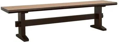 Abbeville Trestle Bench Natural Honey And Espresso