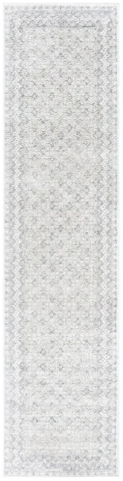 Brentwood 899 Ivory / Grey 2' X 6' Runner Powerloomed Rug