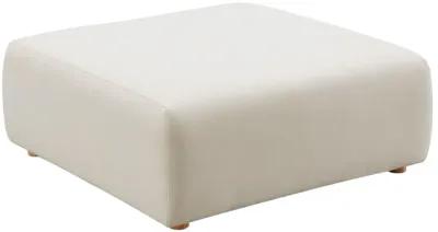 Hangover Cream Linen Ottoman