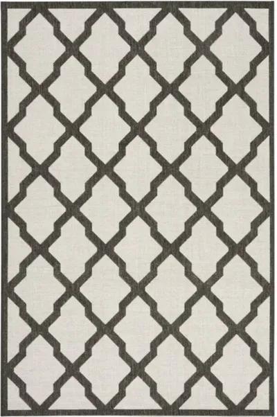 LINDEN 122 Collection LND122A-5 Light Grey / Charcoal 5'-3" X 7'-6"