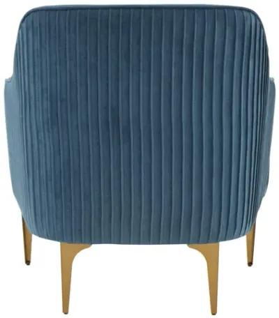 Serena Blue Velvet Accent Chair