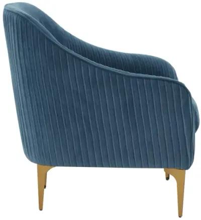 Serena Blue Velvet Accent Chair