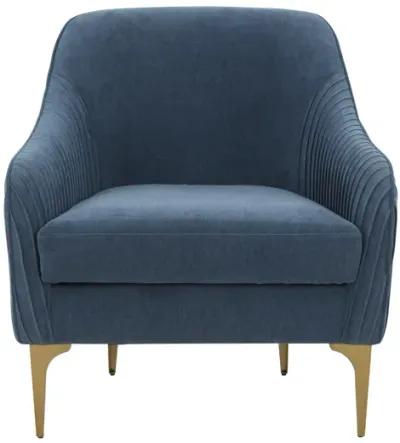 Serena Blue Velvet Accent Chair