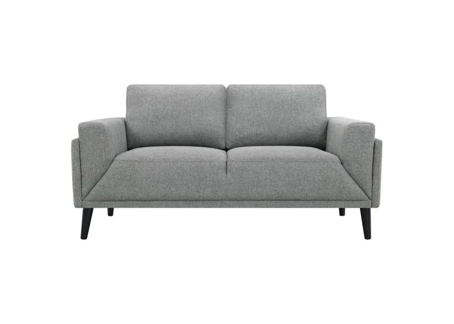 Rilynn 2-piece Upholstered Track Arms Sofa Set Grey