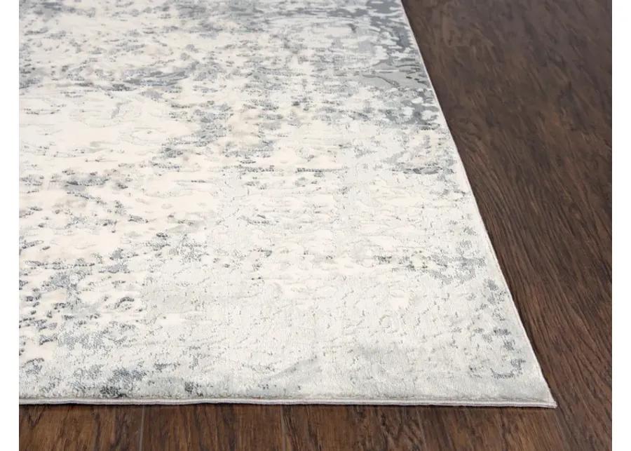 Chelsea Cream/Gray Vine/Scroll Polyester 2'7" x 9'6" Runner Rug