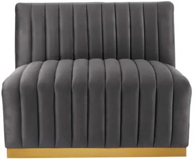 Conjure Channel Tufted Performance Velvet Armless Chair