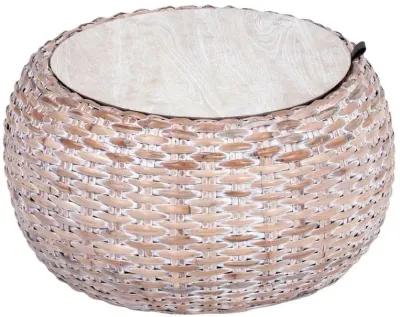 Klayrisa Wood Rattan Coffee Table