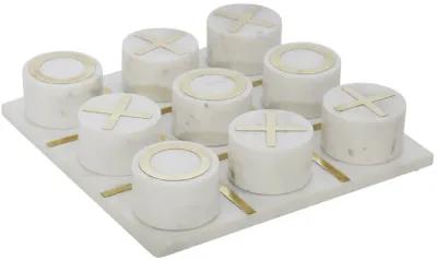 Marble 7x7 Tic-tac-toe, Black/gold