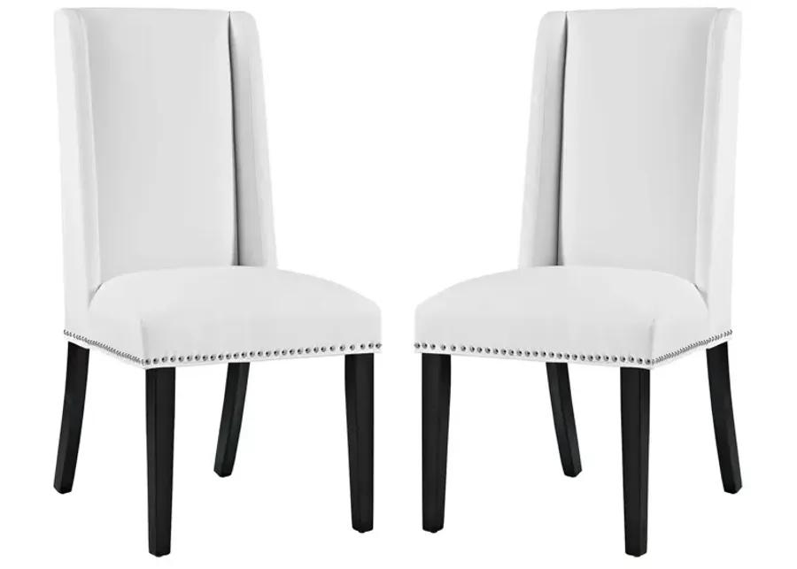 Baron Dining Chair Vinyl Set of 2