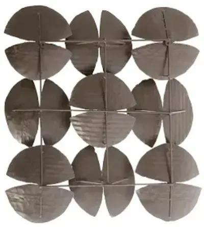 ginkgo leaf wall art, 9 leaves, silver