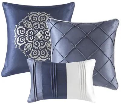 Madison Park Blaire Navy 7 Piece Comforter Set