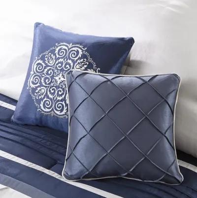 Madison Park Blaire Navy 7 Piece Comforter Set