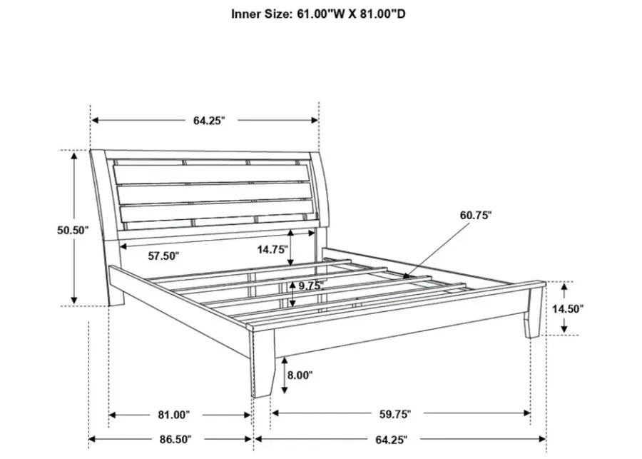 Serenity Queen Panel Bed Rich Merlot