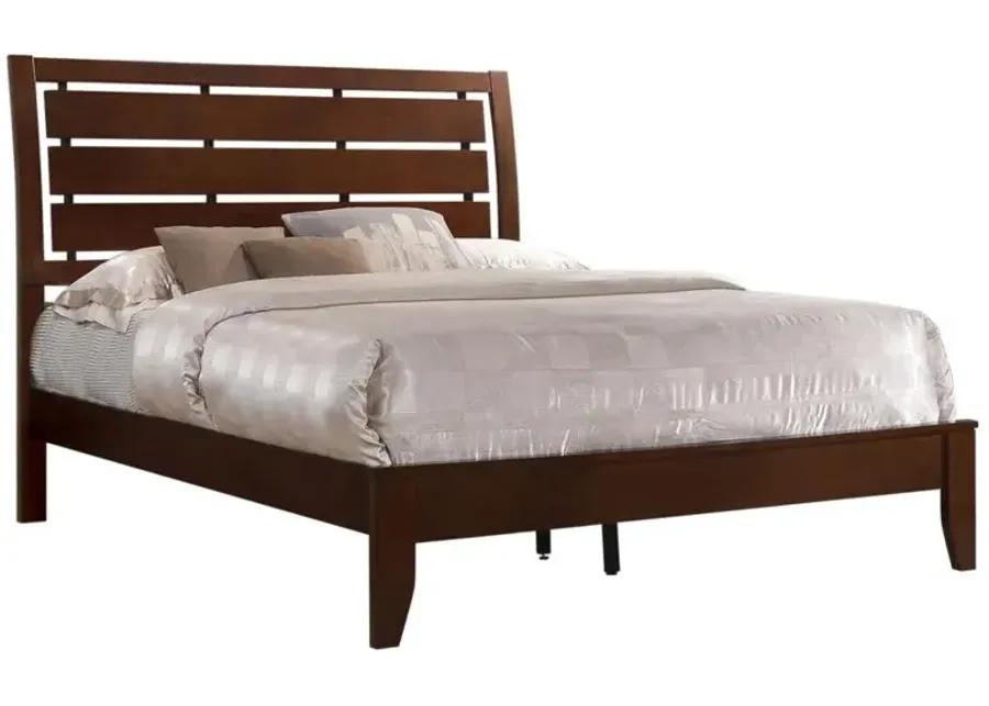 Serenity Queen Panel Bed Rich Merlot