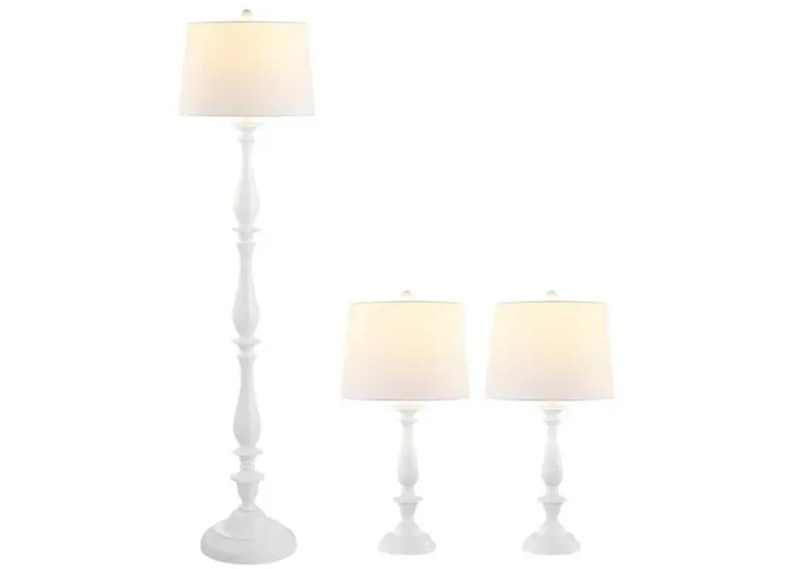 BESSIE CANDLESTICK FLOOR AND TABLE LAMP SET