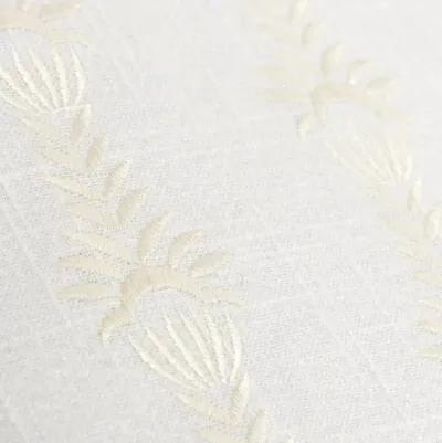 botanical stripe white  Pillow