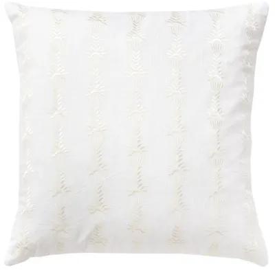 botanical stripe white  Pillow