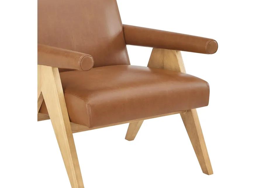 Nixon PU Accent Arm Chair, Borneo Chocolate