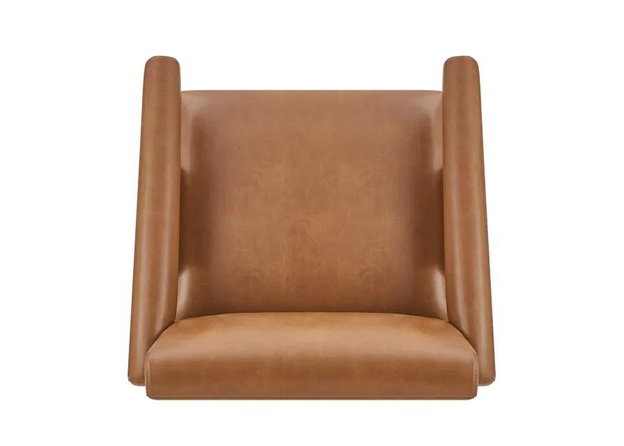 Nixon PU Accent Arm Chair, Borneo Chocolate