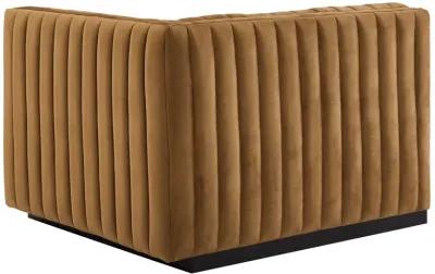 Conjure Channel Tufted Performance Velvet Right-Arm Chair