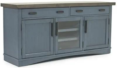 Americana Media Console in Blue, 63 Inch