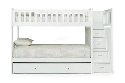 Harlow Bunk Bed w/ Trundle in White, Twin/Twin